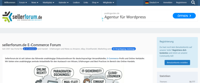 Screenshot Sellerforum