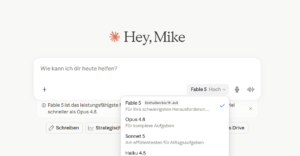 Claude Falbe 5 extended. Screenshot