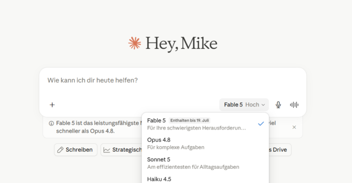 Claude Falbe 5 extended. Screenshot